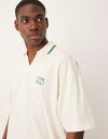 【送料無料】 エイソス メンズ ポロシャツ トップス ASOS DESIGN heavyweight oversized camp collar polo sh...