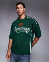 【送料無料】 エイソス メンズ ポロシャツ トップス ASOS DESIGN relaxed knit polo shirt with athletic gra...