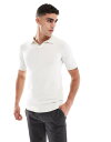【送料無料】 スリードベア メンズ ポロシャツ トップス Threadbare cotton rich polo top in ecru ECRU