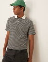 【送料無料】 エイソス メンズ ポロシャツ トップス ASOS DESIGN boxy relaxed polo shirt in cream and blac...