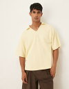 【送料無料】 エイソス メンズ ポロシャツ トップス ASOS DESIGN heavyweight 300gsm loopback notch neck po...