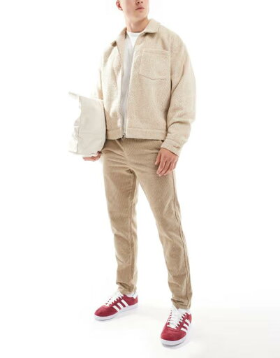 【送料無料】 オンリーアンドサンズ メンズ カジュアルパンツ ボトムス ONLY & SONS tapered cord pants in beige Chinchilla 【送料無料】 オンリーアンドサンズ メンズ カジュアルパンツ ボトムス ONLY & SONS tapered cord pants in beige Chinchilla