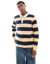 【送料無料】 アナザーインフルエンス メンズ ポロシャツ トップス Another Influence striped long sleeve rugby to...