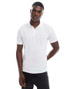 【送料無料】 ジャック アンド ジョーンズ メンズ ポロシャツ トップス Jack & Jones pique polo in white White