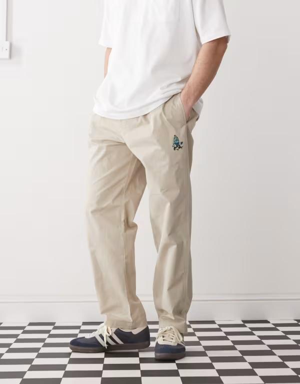 【送料無料】 アイスクリーム メンズ カジュアルパンツ ボトムス ICECREAM pull on skater pants in beige BEIGE