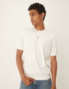 【送料無料】 マンゴ メンズ ポロシャツ トップス Mango jersey shirt in white WHITE