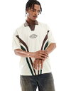 【送料無料】 プルアンドベアー メンズ ポロシャツ トップス Pull&Bear retro athletic polo shirt in ecru WHITE