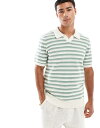 【送料無料】 スリードベア メンズ ポロシャツ トップス Threadbare cotton rich short sleeve knit striped po...