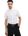 【送料無料】 エイソス メンズ シャツ トップス ASOS DESIGN formal easy iron regular shirt in white WHITE(4)