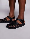 【送料無料】 エイソス メンズ サンダル シューズ ASOS DESIGN Fisherman Sandals In Black Black