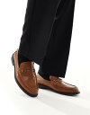 【送料無料】 エイソス メンズ スリッポン・ローファー シューズ ASOS DESIGN loafers in tan with snaffles TAN