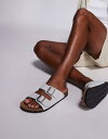 【送料無料】 エイソス メンズ サンダル シューズ ASOS DESIGN two strap sandals in gray with cork sole G...