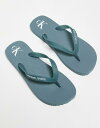 【送料無料】 カルバンクライン メンズ サンダル シューズ Calvin Klein Jeans logo flip flops in blue Trooper