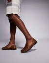 【送料無料】 エイソス メンズ サンダル シューズ ASOS DESIGN woven fisherman sandals in tan leather Tan(4)