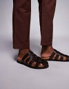 【送料無料】 エイソス メンズ サンダル シューズ ASOS DESIGN mule sandals in brown leather Brown