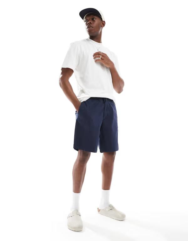 【送料無料】 ジャック アンド ジョーンズ メンズ ハーフパンツ・ショーツ ボトムス Jack & Jones 2 pack chino shorts in tan and navy Elmwood / Navy Blazer