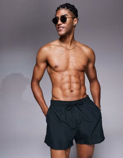 【送料無料】 エイソス メンズ ハーフパンツ・ショーツ 水着 ASOS DESIGN swim shorts in short length in black Black 【送料無料】 エイソス メンズ ハーフパンツ・ショーツ 水着 ASOS DESIGN swim shorts in short length in black Black