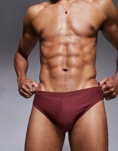 【送料無料】 エイソス メンズ ハーフパンツ・ショーツ 水着 ASOS DESIGN textured swim briefs in burgundy Burgundy 【送料無料】 エイソス メンズ ハーフパンツ・ショーツ 水着 ASOS DESIGN textured swim briefs in burgundy Burgundy