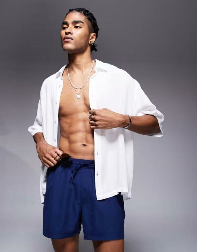【送料無料】 エイソス メンズ ハーフパンツ・ショーツ 水着 ASOS DESIGN swim shorts in short length in navy NAVY 【送料無料】 エイソス メンズ ハーフパンツ・ショーツ 水着 ASOS DESIGN swim shorts in short length in navy NAVY