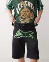 【送料無料】 アイスクリーム メンズ ハーフパンツ・ショーツ ボトムス Ice Cream running dog denim shorts in black Black