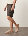 【送料無料】 マンゴ メンズ ハーフパンツ・ショーツ ボトムス Mango tailored shorts in chocolate Chocolate