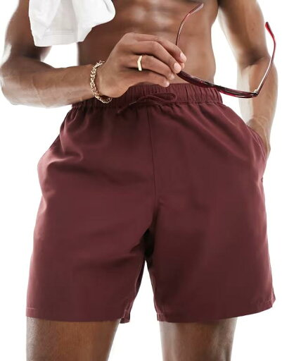 【送料無料】 エイソス メンズ ハーフパンツ・ショーツ 水着 ASOS DESIGN swim shorts in mid length in burgundy Burgundy 【送料無料】 エイソス メンズ ハーフパンツ・ショーツ 水着 ASOS DESIGN swim shorts in mid length in burgundy Burgundy