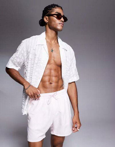 【送料無料】 エイソス メンズ ハーフパンツ・ショーツ 水着 ASOS DESIGN swim shorts in mid length in pink PINK 【送料無料】 エイソス メンズ ハーフパンツ・ショーツ 水着 ASOS DESIGN swim shorts in mid length in pink PINK