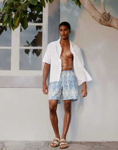 【送料無料】 エイソス メンズ ハーフパンツ・ショーツ 水着 ASOS DESIGN swim shorts in mid length with ornate floral in blue BLUE 【送料無料】 エイソス メンズ ハーフパンツ・ショーツ 水着 ASOS DESIGN swim shorts in mid length with ornate floral in blue BLUE