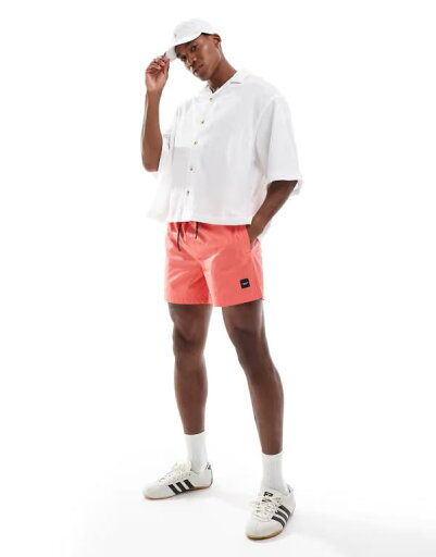 【送料無料】 ジャック アンド ジョーンズ メンズ ハーフパンツ・ショーツ 水着 Jack & Jones 2 pack swim shorts in pink and blue Coral/Turkish Sea