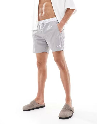 【送料無料】 ボス オレンジ メンズ ハーフパンツ・ショーツ 水着 BOSS Starfish swim shorts in gray and white Medium Gray 【送料無料】 ボス オレンジ メンズ ハーフパンツ・ショーツ 水着 BOSS Starfish swim shorts in gray and white Medium Gray