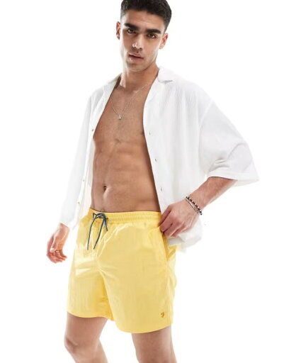 【送料無料】 ファーラー メンズ ハーフパンツ・ショーツ 水着 Farah colbert swim shorts in yellow Yellow 【送料無料】 ファーラー メンズ ハーフパンツ・ショーツ 水着 Farah colbert swim shorts in yellow Yellow