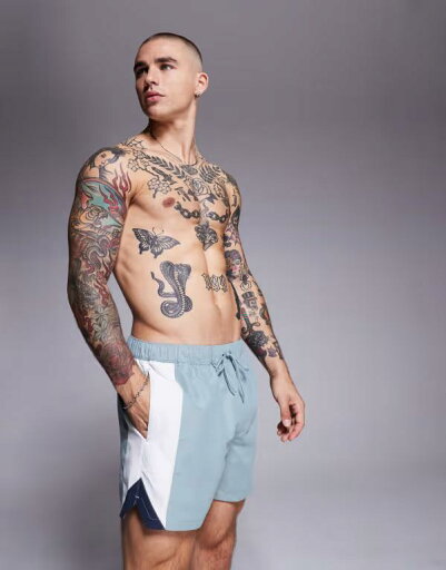 【送料無料】 エイソス メンズ ハーフパンツ・ショーツ 水着 ASOS DESIGN swim shorts in short length with side vent cut and sew in blue BLUE 【送料無料】 エイソス メンズ ハーフパンツ・ショーツ 水着 ASOS DESIGN swim shorts in short length with side vent cut and sew in blue BLUE