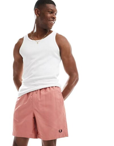 【送料無料】 フレッドペリー メンズ ハーフパンツ・ショーツ 水着 Fred Perry swim shorts in pink Putty pink 【送料無料】 フレッドペリー メンズ ハーフパンツ・ショーツ 水着 Fred Perry swim shorts in pink Putty pink