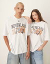 【送料無料】 エイソス レディース Tシャツ トップス ASOS DESIGN Disney unisex oversized T-shirt with Peter Pan Neverland prints in white WHITE