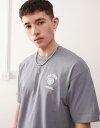 【送料無料】 ベイシング エイプ メンズ Tシャツ トップス AAPE By A Bathing Ape heart logo T-shirt in light gray Gray