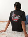 【送料無料】 ゲス メンズ Tシャツ トップス Guess Originals t-shirt in black with classic american chest and back prints Black
