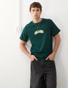 【送料無料】 ウィークデイ メンズ Tシャツ トップス Weekday Great boxy fit t-shirt with graphic print in green Green