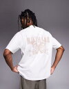 【送料無料】 グッドフォーナッシング メンズ Tシャツ トップス Good For Nothing back print T-shirt with butterfly print in beige Beige