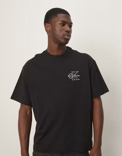 【送料無料】 カルバンクライン メンズ Tシャツ トップス Calvin Klein Jeans chest monologo t-shirt in black Black 【送料無料】 カルバンクライン メンズ Tシャツ トップス Calvin Klein Jeans chest monologo t-shirt in black Black