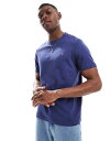 【送料無料】 ファーラー メンズ Tシャツ トップス Farah danny t-shirt in mid blue Blue
