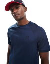 【送料無料】 フレッドペリー メンズ Tシャツ トップス Fred Perry jacquard pique T-shirt in blue TENNIS BLUE