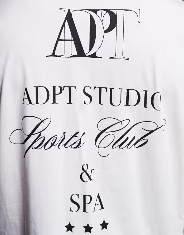 アダプト メンズ トップス Tシャツ プリント シャツ ADPT oversized t-shirt with back print Egret オフホワイト