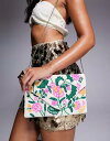 【送料無料】 トゥルーデカデンス レディース クラッチバッグ バッグ True Decadence flower beaded envelope clutch bag in multi Multi