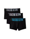 【送料無料】 カルバンクライン メンズ トランクス アンダーウェア Calvin Klein Intense Power 3 pack trunks in bl...