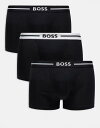 【送料無料】 ボス オレンジ メンズ トランクス アンダーウェア Boss Bodywear 3-pack Bold trunks in black and a...