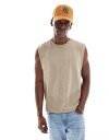 【送料無料】 ジャック アンド ジョーンズ メンズ ベスト トップス Jack & Jones knitted tank top in beige Pure Cashmere