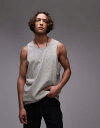 【送料無料】 トップマン メンズ ベスト トップス Topman fine striped tank top in ecru ECRU