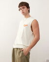 【送料無料】 デウス エクス マキナ メンズ ベスト トップス Deus Ex Machina Phase graphic tank top in white White