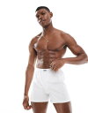 【送料無料】 エイソス メンズ ボクサーパンツ アンダーウェア ASOS DESIGN boxer shorts in white WHITE