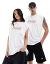 【送料無料】 エイソス レディース ベスト トップス ASOS DESIGN unisex oversized license tank top with Co...